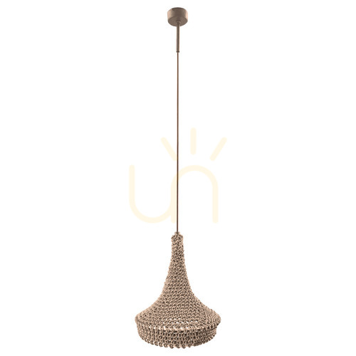 Prüfen Pendelleuchte Antigo Mahaka beige Baumwolle Stahl E27 26 cm 5178
