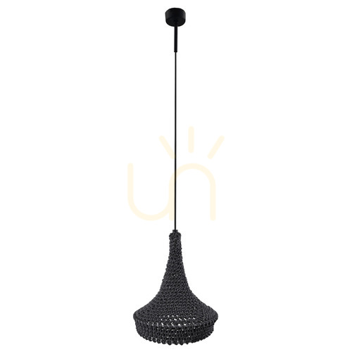 Prüfen Pendelleuchte Antigo Mahaka grau Stahl/Baumwolle E27 26 cm 5181