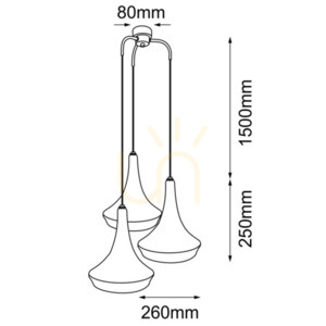Pendelleuchte Antigo Mahaka 3 grau Stahl Baumwolle E27 50 cm 5183 small 1