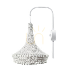 Wandleuchte Antigo Mahaka weiß Stahl/Baumwolle 39 cm E27 LED 4032 small 0