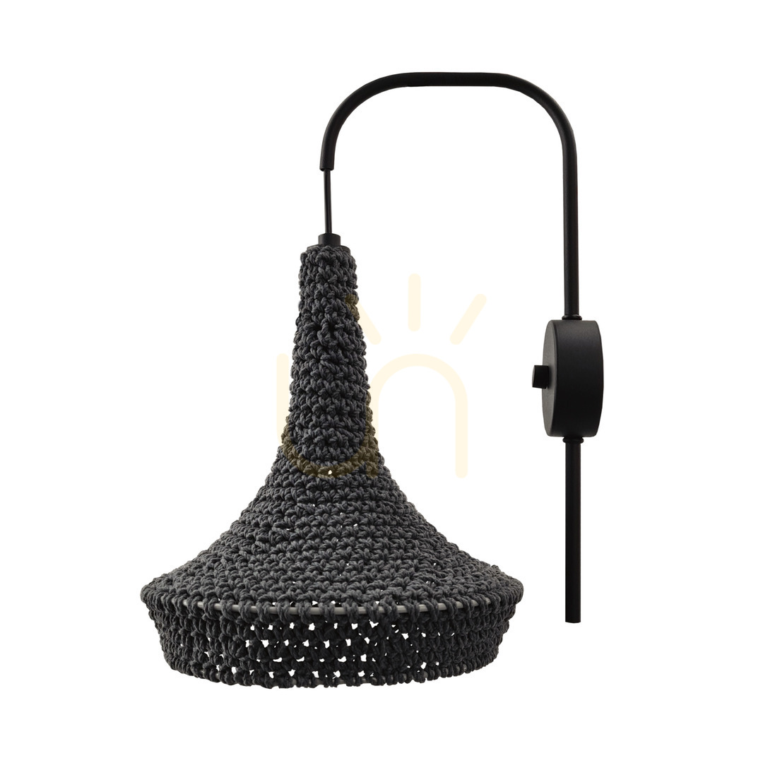 Prüfen Wandleuchte Antigo Mahaka grau Stahl/Baumwolle E27 39 cm 4034 Wandleuchte Antigo Mahaka grau Stahl/Baumwolle E27 39 cm 4034