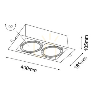 Einbauleuchte Antigo Muko 2 schwarz LED ES111 40 cm 3313 1 Einbauleuchte Antigo Muko 2 schwarz LED ES111 40 cm 3313 small 1