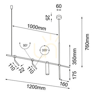 3-flammige Pendelleuchte Antigo Namasu 1 schwarz 7862 small 1