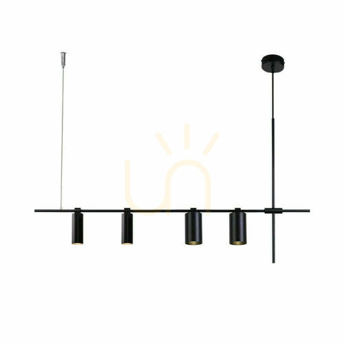 Prüfen Pendelleuchte Antigo Namasu 4-flammig schwarz Aluminium Stahl 95 cm 7928