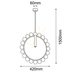Pendelleuchte Antigo no. O schwarz Stahl G9 42 cm 5060 small 1