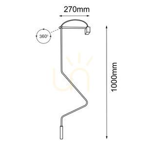 Wandleuchte Antigo no. moon schwarz Stahl 100 cm G9 LED 4012 small 1