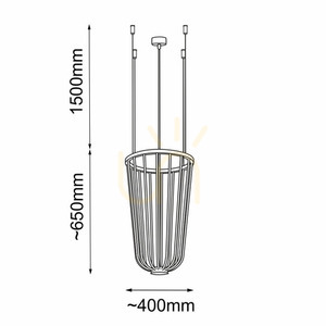Pendelleuchte Antigo no. moon I Z schwarz Stahl GX53 40 cm 5147 small 1