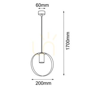 Pendelleuchte ORTIGA 1 Antigo 5041 schwarz Ring Ø20 cm GU10 small 1