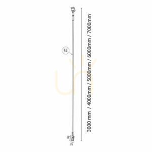 LED-Pendelleuchte Antigo Surika weiß 300 cm 3000K 6021 small 1