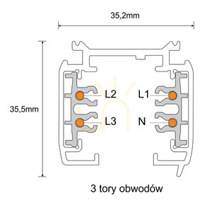 Beleuchtungsschiene Antigo Szynoprzewód 3F 230V schwarz 100 cm Aluminium 8097 small 1