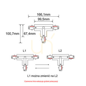 Sammelschienenverbinder T links 3-Phasen 230V weiß Antigo Szynoprzewód 3F 8124 small 1