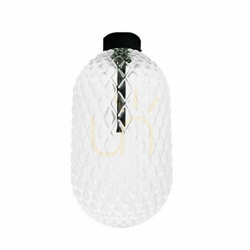 Prüfen Plafond Antigo Tanpo I schwarz Stahl Glas G9 20 cm 1093