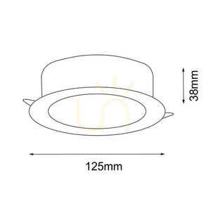 Einbauleuchte Antigo Tottori IL 125 mm weiß IP44 LED 3000K 7726 small 1