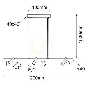 Pendelleuchte Antigo Yabu 6 weiß Stahl 120 cm LED MR11 5064 small 1