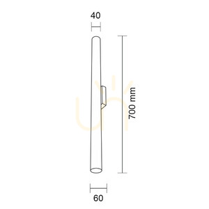 Wandleuchte Antigo Yabu K1 schwarz IP44 70 cm LED MR11 8075 small 1