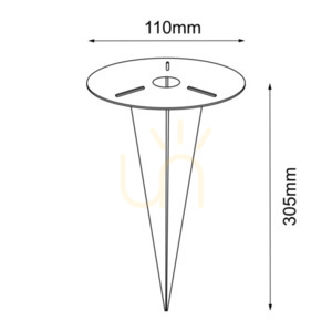 Montageelement für Garten-Stehlampen Antigo 9954 Anthrazit Stahl 30,5 cm 1 Montageelement für Garten-Stehlampen Antigo 9954 Anthrazit Stahl 30,5 cm small 1