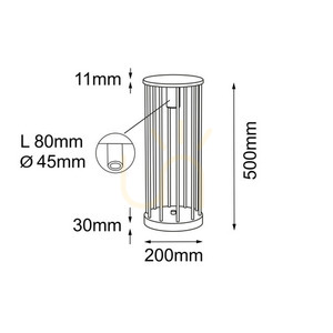 Außenstehleuchte Antigo Hagi 9906 anthrazit 50 cm LED MR11 IP54 small 1