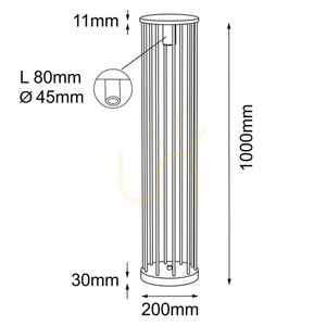 Außenstehleuchte Antigo Hagi 9907 anthrazit 100 cm LED MR11 IP54 small 1