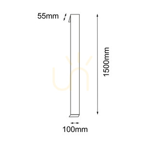Außenwandleuchte Antigo Hikone 150 cm anthrazit LED 4000K 9926 small 1