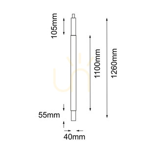 Außen-Pendelleuchte Antigo Natsu 9901 anthrazit LED T8 126 cm small 1