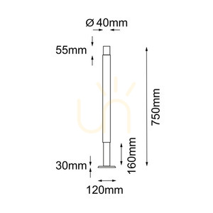 Außenstehleuchte Antigo Natsu 2 Anthrazit 75 cm LED T8 9903 small 1
