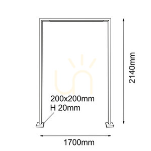 Außenstehleuchte Antigo Taketa 9931 Anthrazit 214 cm LED T8 IP54 small 1