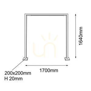 Außenstehleuchte Antigo Taketa 9934 anthrazit LED T8 164 cm IP65 small 1