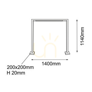 Außenstehleuchte Antigo Taketa 9936 anthrazit LED T8 114 cm IP54 small 1