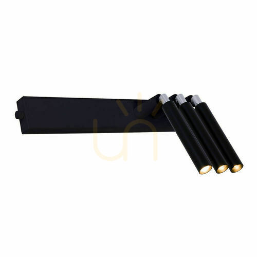 Prüfen Wandleuchte Antigo Alha 3-flammig schwarz Stahl G9 LED 30,2 cm