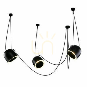 Pendelleuchte Antigo DOBO 3 schwarz Stahl E14 80 cm 9037 small 0