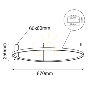 Plafond Antigo Agari 87 LED schwarz 3000K 1340 small 1