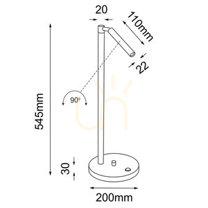 Tischleuchte Antigo Kosame G schwarz 54,5 cm G9 LED 7874 1 Tischleuchte Antigo Kosame G schwarz 54,5 cm G9 LED 7874 small 1