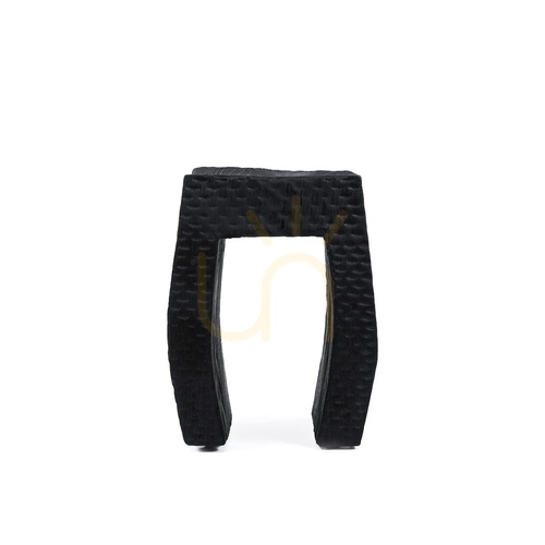 Prüfen Hocker BAZAR BIZAR Montano aus Suarholz Schwarz 38x47 cm