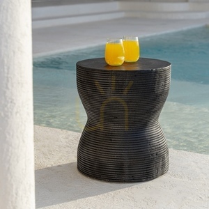 Hocker BAZAR BIZAR Kotoran schwarz Suarholz 35x45 cm small 2