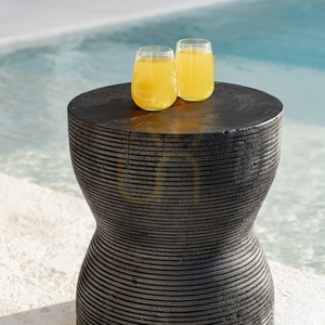 Hocker BAZAR BIZAR Kotoran schwarz Suarholz 35x45 cm small 3