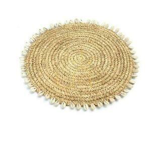 Topfuntersetzer BAZAR BIZAR Raffia Shell, naturfarben, 23 cm small 0