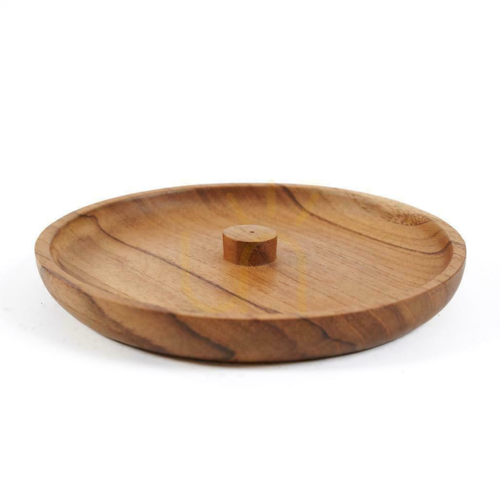 Teak Root Incense Holder Natural Round 15 cm