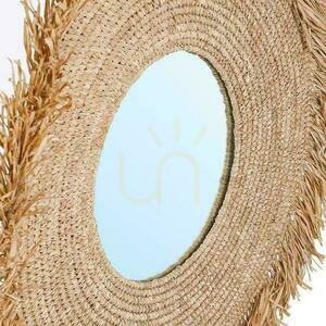 Spiegel BAZAR BIZAR Yema natürlich Gras Glas Beige L small 2