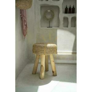 Hocker BAZAR BIZAR Island Collection Teakholz Raffia Natur Beige 35x45 cm 1 Hocker BAZAR BIZAR Island Collection Teakholz Raffia Natur Beige 35x45 cm small 1