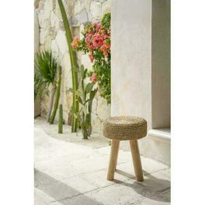 Hocker BAZAR BIZAR Island Collection Teakholz Raffia Natur Beige 35x45 cm 2 Hocker BAZAR BIZAR Island Collection Teakholz Raffia Natur Beige 35x45 cm small 2