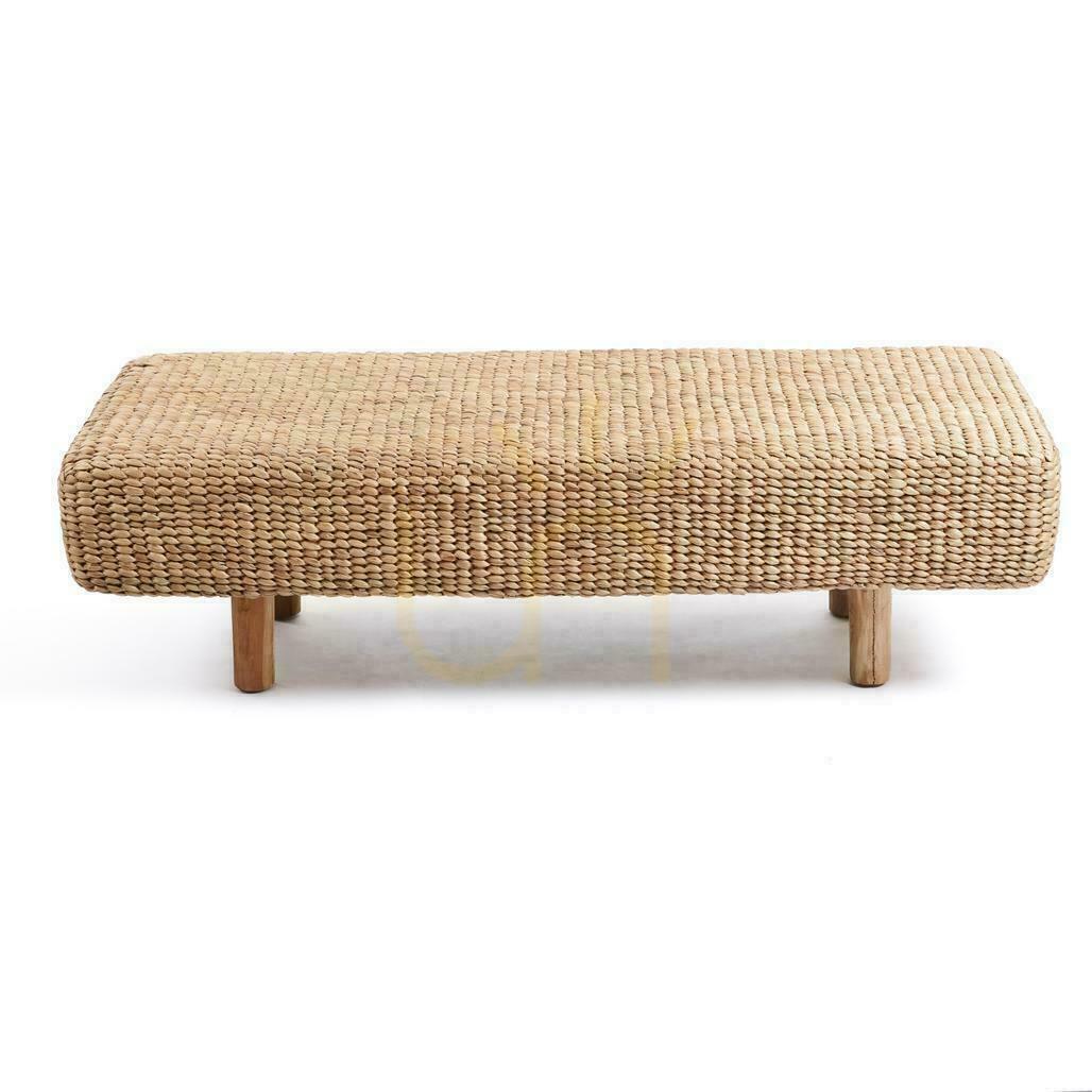 Banc BAZAR BIZAR din hiacint de apă natural, 60x45 cm