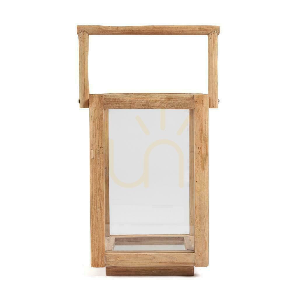 Aussicht Laterne BAZAR BIZAR Nusa Penida S aus recyceltem Teakholz, natur/beige Laterne BAZAR BIZAR Nusa Penida S aus recyceltem Teakholz, natur/beige