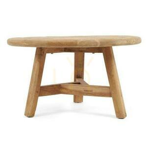 Runder Couchtisch Bazar Bizar Fusuma L aus Teakholz, natur, 80 cm small 3