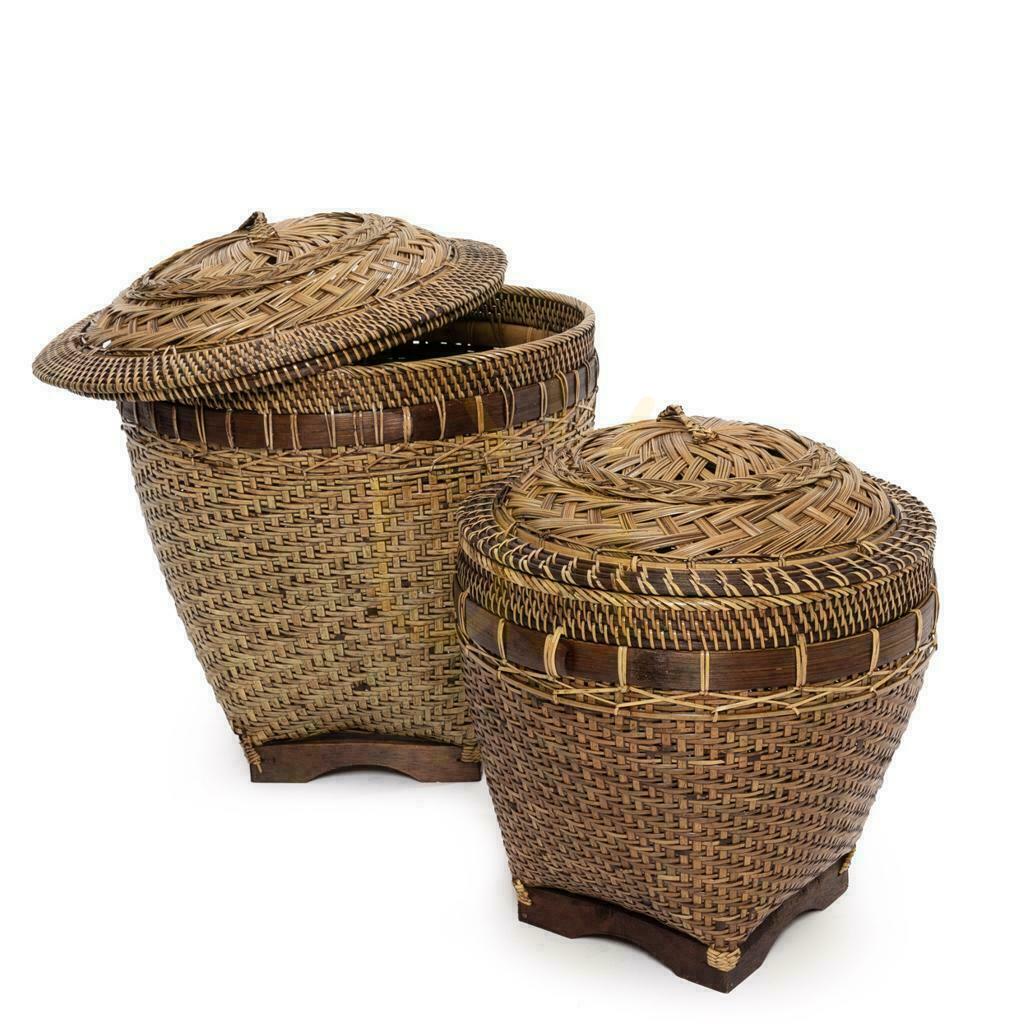 Prüfen Aufbewahrungskorb Rattan BAZAR BIZAR Colonial Collection Naturbraun M Aufbewahrungskorb Rattan BAZAR BIZAR Colonial Collection Naturbraun M