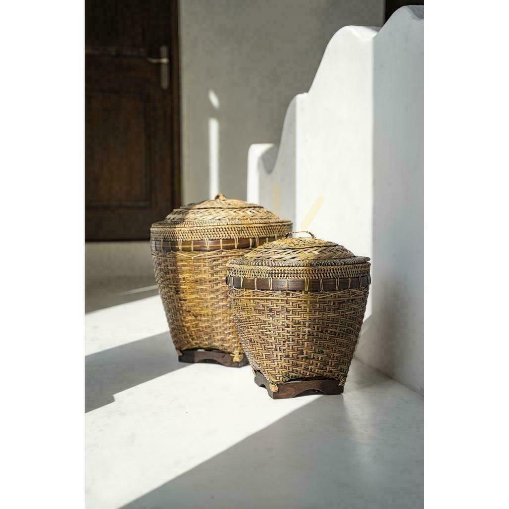 Aussicht Aufbewahrungskorb Rattan BAZAR BIZAR Colonial Collection Naturbraun M Aufbewahrungskorb Rattan BAZAR BIZAR Colonial Collection Naturbraun M