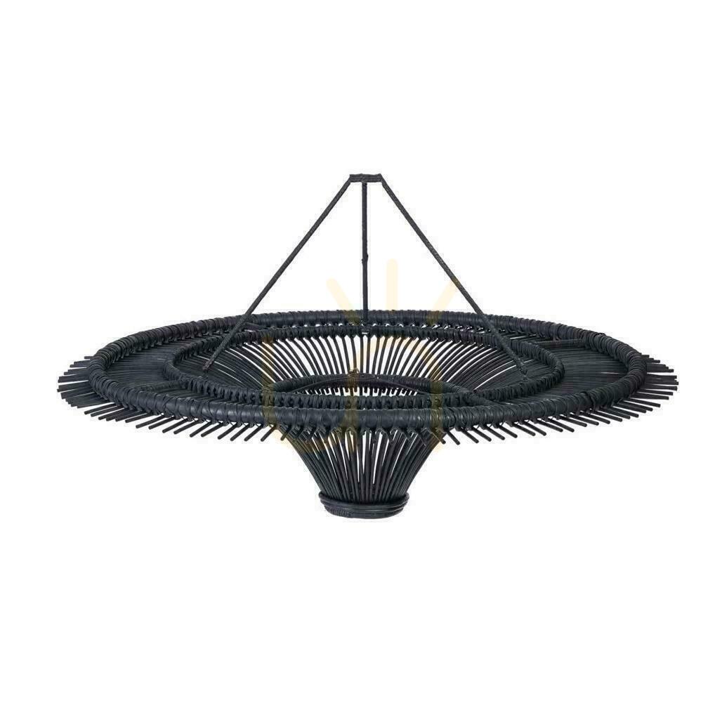 BAZAR BIZAR Sky XXL Black Rattan Pendant Light Oversized Collection