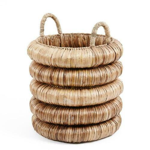 Prüfen Weidenkorb BAZAR BIZAR Wasserhyazinthe natur 44,5 x 44,5 x 65 cm Baskets