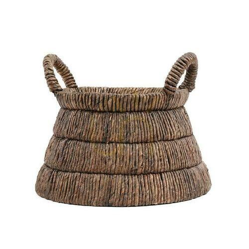Prüfen Korb BAZAR BIZAR Bananenblatt Natur Beige 42x42x31,5 cm Baskets