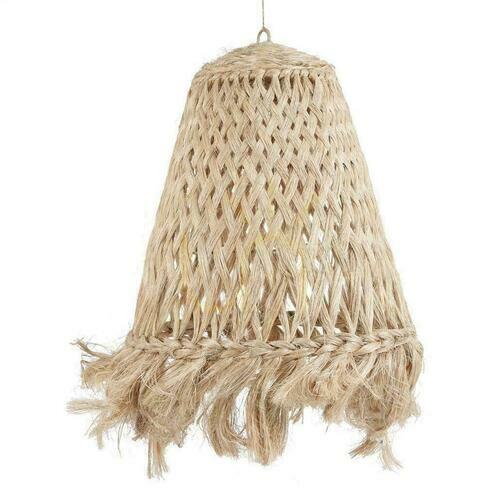 Prüfen Pendelleuchte BAZAR BIZAR Abaca Jelly Fish Natur Beige Grass Collection L