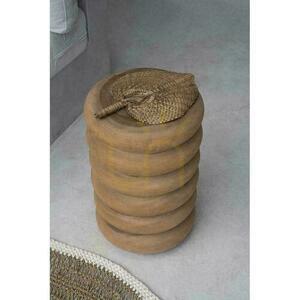Hocker BAZAR BIZAR Umiko Suarholz Natur Beige 45 cm small 1